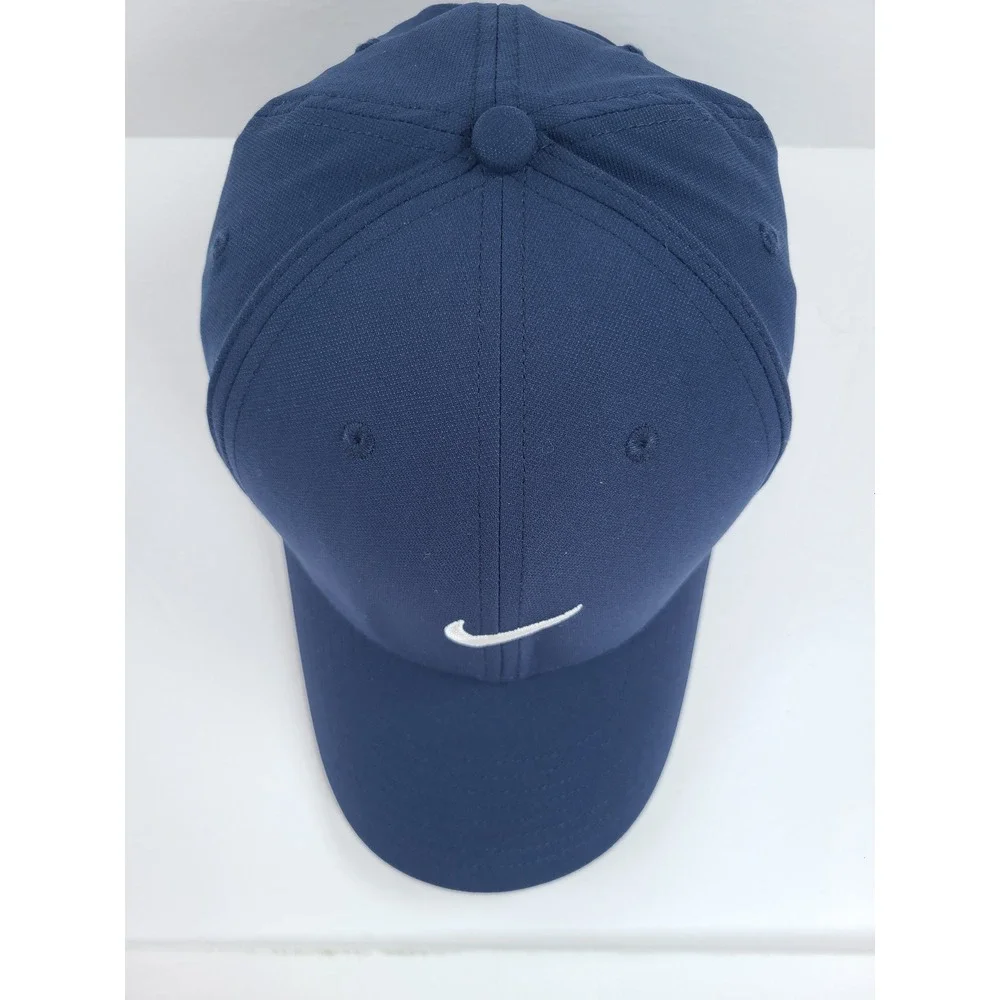 Nike Dri-FIT Club Cap Mens‎ L/XL Navy Blue Embroidered Swoosh Logo Snapback Hat